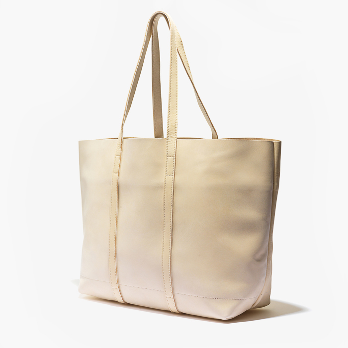 LEATHER 6P TOTE(M) NATURAL
