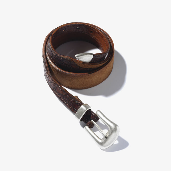 DOUBLE HEIGHT CAYMAN LEATHER BELT BROWN