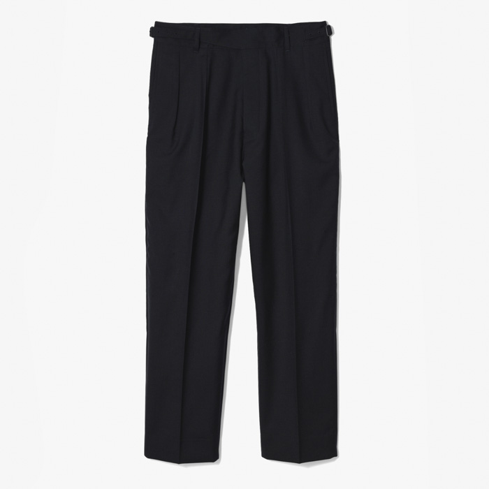 GURKHA TROUSERS (WASHABLE TOP WORSTED FINE TROPICAL WOOL) NAVY