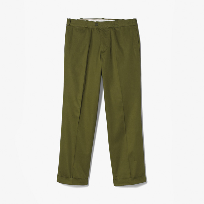 THE WRITER PANT (FINE WORKWEAR COTTON) MILITARY GREEN